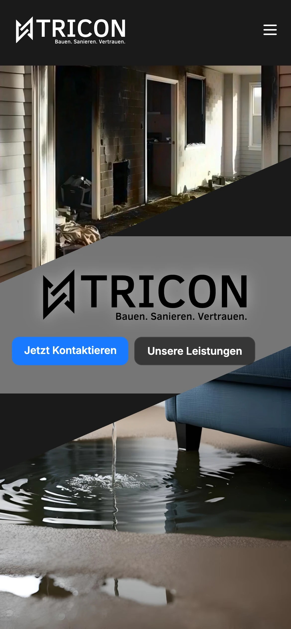 Startseite von TRICON GmbH auf dem Handy